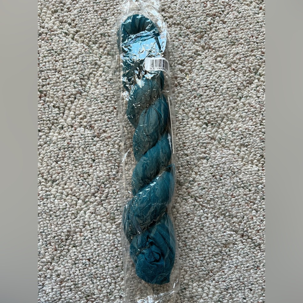 100% Polyester Teal/Blue Scarf